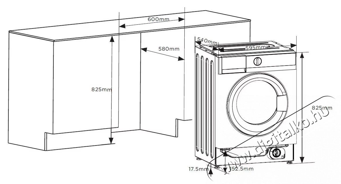 Heinner HWM-BI914IVA+++  be&eacute;p&iacute;thető mos&oacute;g&eacute;p, 9kg, 1400 rpm, Inverter motor, Digit&aacute;lis kijelző, Gyerekz&aacute;r, Dob fertőtlen&iacute;t&eacute;s, A energiaoszt&aacute;ly, Feh&eacute;r H&aacute;ztart&aacute;s / Otthon / K&uuml;lt&eacute;r - Mos&oacute;g&eacute;p / sz&aacute;r&iacute;t&oacute;g&eacute;p - El&ouml;lt&ouml;ltős mos&oacute;g&eacute;p (be&eacute;p&iacute;thető) - 536862
