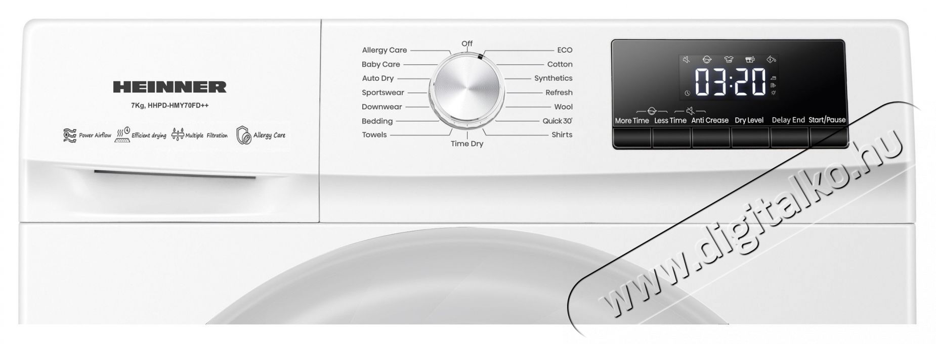 Heinner NER HHPD-HMY70FD++ hőszivatty&uacute;s sz&aacute;r&iacute;t&oacute;g&eacute;p, 7 kg terhelhetős&eacute;g, D energiaoszt&aacute;ly, feh&eacute;r H&aacute;ztart&aacute;s / Otthon / K&uuml;lt&eacute;r - Mos&oacute;g&eacute;p / sz&aacute;r&iacute;t&oacute;g&eacute;p - Sz&aacute;r&iacute;t&oacute;g&eacute;p - 536840