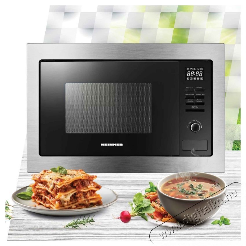 Heinner HMW-MDBI25GDIX be&eacute;p&iacute;thető mikrohull&aacute;m&uacute; s&uuml;tő Konyhai term&eacute;kek - Mikrohull&aacute;m&uacute; s&uuml;tő - Mikrohull&aacute;m&uacute; s&uuml;tő (be&eacute;p&iacute;thető) - 536803