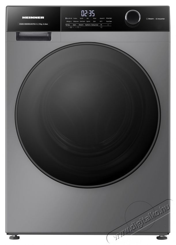 Heinner HWM-HMK9014IVTA+++ mos&oacute;g&eacute;p, 9 kg, 1400 fordulat/perc, A energiaoszt&aacute;ly, inverteres motor, &eacute;rintők&eacute;pernyős vez&eacute;rl&eacute;s, digit&aacute;lis kijelző, Allergy steam program, tit&aacute;nsz&uuml;rke H&aacute;ztart&aacute;s / Otthon / K&uuml;lt&eacute;r - Mos&oacute;g&eacute;p / sz&aacute;r&iacute;t&oacute;g&eacute;p - El&ouml;lt&ouml;ltős norm&aacute;l (60cm-ig) mos&oacute;g&eacute;p - 536828