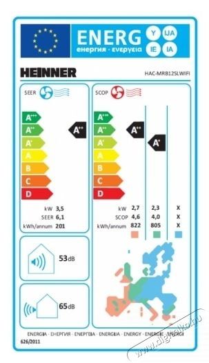 Heinner Mirror HAC-MRB12SLWIFI Kl&iacute;ma, A++ Energiaoszt&aacute;ly, 12.000 BTU, Wi-Fi, Fűt&eacute;s, Follow Me funkci&oacute;, Fekete/Ez&uuml;st H&aacute;ztart&aacute;s / Otthon / K&uuml;lt&eacute;r - Ventil&aacute;tor / L&eacute;gkondicion&aacute;l&oacute; - Split kl&iacute;ma - 536790
