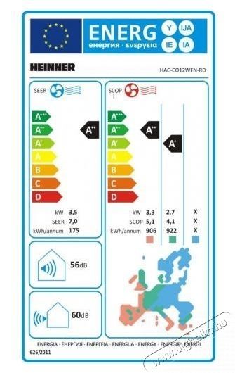Heinner Onix Eco Smart Inverter 12000 BTU Wi-Fi kl&iacute;ma, A++ oszt&aacute;ly, fűt&eacute;si funkci&oacute;, internetvez&eacute;rl&eacute;s, ECO funkci&oacute;, Follow Me, R32, HAC-CO12WFN-SL, ez&uuml;st H&aacute;ztart&aacute;s / Otthon / K&uuml;lt&eacute;r - Ventil&aacute;tor / L&eacute;gkondicion&aacute;l&oacute; - Split kl&iacute;ma - 536789