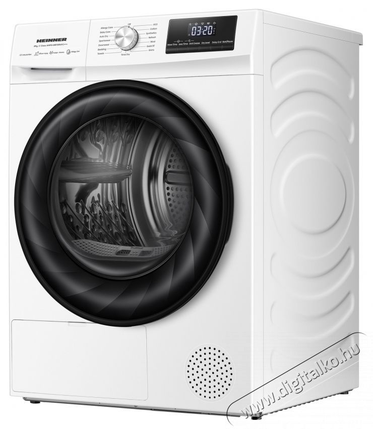 Heinner HHPD-HMY80IVFC+++ hőszivatty&uacute;s sz&aacute;r&iacute;t&oacute;g&eacute;p, 8 kg, C energiaoszt&aacute;ly, inverteres motor, feh&eacute;r H&aacute;ztart&aacute;s / Otthon / K&uuml;lt&eacute;r - Mos&oacute;g&eacute;p / sz&aacute;r&iacute;t&oacute;g&eacute;p - Sz&aacute;r&iacute;t&oacute;g&eacute;p - 536853
