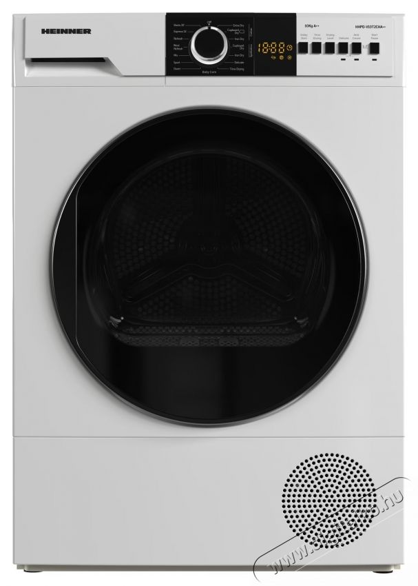 Heinner HHPD-V10T2CHA++ Hőszivatty&uacute;s sz&aacute;r&iacute;t&oacute;g&eacute;p, 10kg, 15 program, LED kijelző, E energiaoszt&aacute;ly, Feh&eacute;r H&aacute;ztart&aacute;s / Otthon / K&uuml;lt&eacute;r - Mos&oacute;g&eacute;p / sz&aacute;r&iacute;t&oacute;g&eacute;p - Sz&aacute;r&iacute;t&oacute;g&eacute;p - 536859