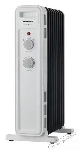 Heinner HOH-M09WH-BK olajradi&aacute;tor, 9 elem, 1000W/1300W/2200W, &Aacute;ll&iacute;that&oacute; termoszt&aacute;t, V&eacute;delem t&uacute;lmeleged&eacute;s ellen, Felborul&aacute;s v&eacute;delem, Kerekek, K&aacute;belt&aacute;rol&oacute;, Fekete/Feh&eacute;r H&aacute;ztart&aacute;s / Otthon / K&uuml;lt&eacute;r - Fűt&eacute;s - Olajradi&aacute;tor - 536801