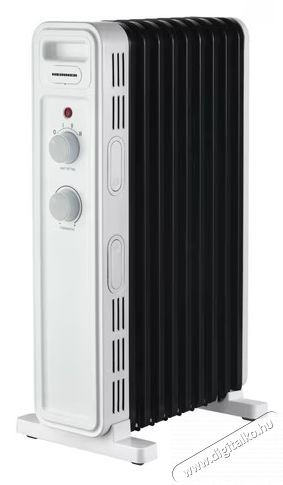 Heinner HOH-M09WH-BK olajradi&aacute;tor, 9 elem, 1000W/1300W/2200W, &Aacute;ll&iacute;that&oacute; termoszt&aacute;t, V&eacute;delem t&uacute;lmeleged&eacute;s ellen, Felborul&aacute;s v&eacute;delem, Kerekek, K&aacute;belt&aacute;rol&oacute;, Fekete/Feh&eacute;r H&aacute;ztart&aacute;s / Otthon / K&uuml;lt&eacute;r - Fűt&eacute;s - Olajradi&aacute;tor - 536801