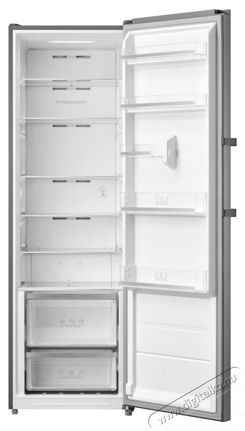 Heinner HF-M362NFXE++ egyajt&oacute;s hűtőszekr&eacute;ny, 362 l, Rozsdamentes ac&eacute;l Konyhai term&eacute;kek - Hűtő, fagyaszt&oacute; (szabadon&aacute;ll&oacute;) - Alulfagyaszt&oacute;s kombin&aacute;lt hűtő - 533477