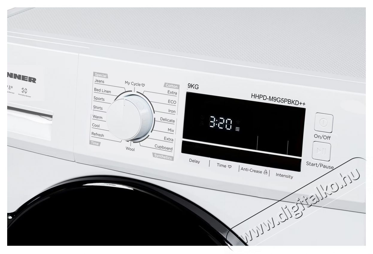 Heinner HHPD-M9G5PBKD++ hőszivatty&uacute;s sz&aacute;r&iacute;t&oacute;g&eacute;p, 9 kg, feh&eacute;r H&aacute;ztart&aacute;s / Otthon / K&uuml;lt&eacute;r - Mos&oacute;g&eacute;p / sz&aacute;r&iacute;t&oacute;g&eacute;p - Sz&aacute;r&iacute;t&oacute;g&eacute;p - 536829