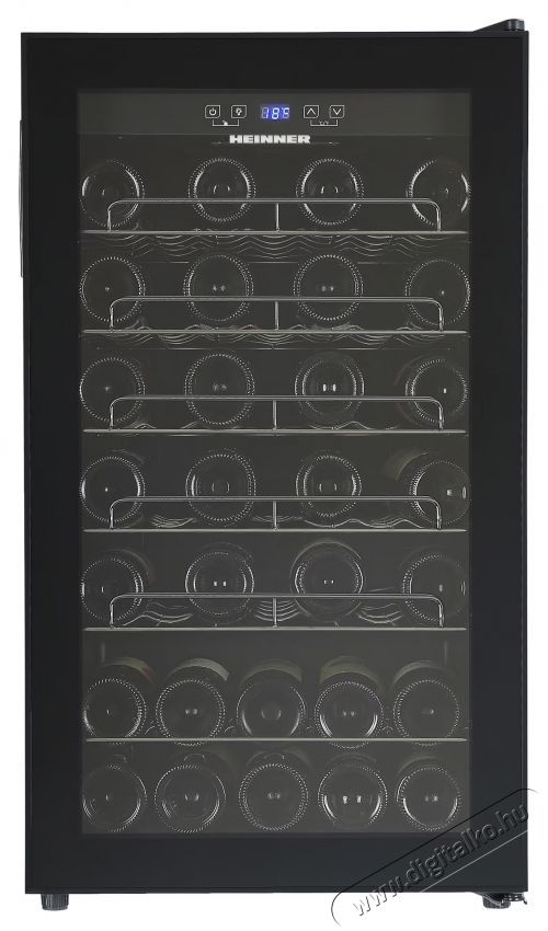 Heinner HRV-A118DRM40 Borhűtő, 118 l / 40 palack, Fekete Konyhai term&eacute;kek - Hűtő, fagyaszt&oacute; (szabadon&aacute;ll&oacute;) - Borhűtő - 533464