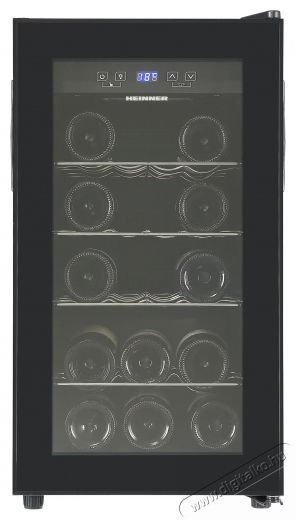 Heinner HRV-A52DRM18 borhűtő, 52 l / 18 palack, Fekete Konyhai term&eacute;kek - Hűtő, fagyaszt&oacute; (szabadon&aacute;ll&oacute;) - Borhűtő - 533465