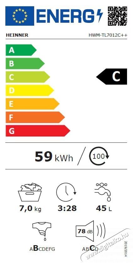 Heinner HWM-TL7012C++ fel&uuml;lt&ouml;ltős mos&oacute;g&eacute;p, 7 kg H&aacute;ztart&aacute;s / Otthon / K&uuml;lt&eacute;r - Mos&oacute;g&eacute;p / sz&aacute;r&iacute;t&oacute;g&eacute;p - Fel&uuml;lt&ouml;ltős mos&oacute;g&eacute;p - 536832