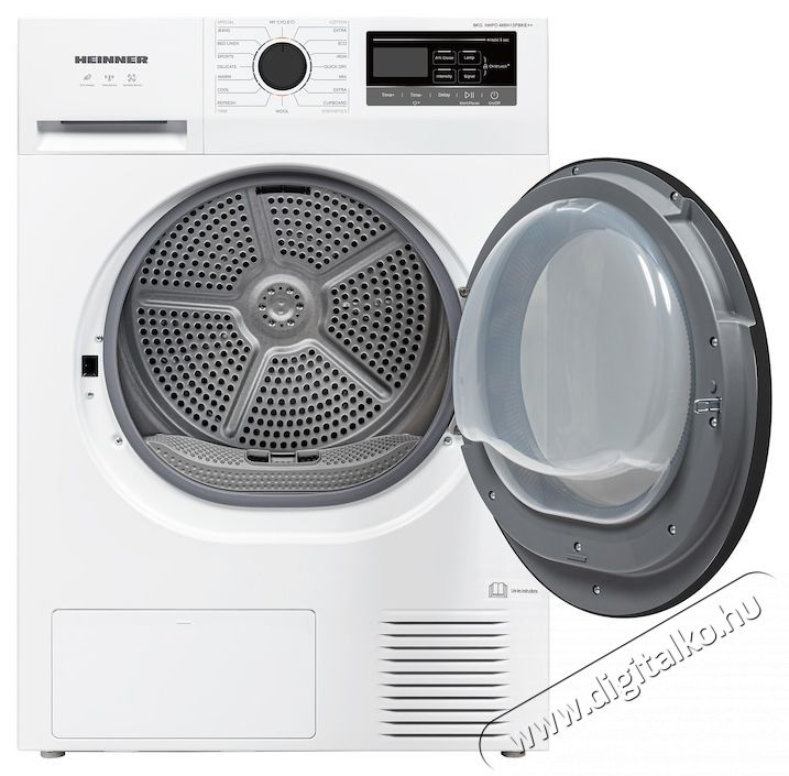 Heinner HHPD-M8N13PBKE++ hőszivatty&uacute;s sz&aacute;r&iacute;t&oacute;g&eacute;p, 8 kg, 16 program, E energiaoszt&aacute;ly H&aacute;ztart&aacute;s / Otthon / K&uuml;lt&eacute;r - Mos&oacute;g&eacute;p / sz&aacute;r&iacute;t&oacute;g&eacute;p - Sz&aacute;r&iacute;t&oacute;g&eacute;p - 536826