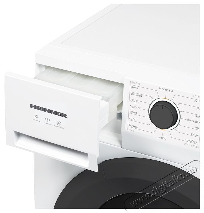 Heinner HHPD-M8N13PBKE++ hőszivatty&uacute;s sz&aacute;r&iacute;t&oacute;g&eacute;p, 8 kg, 16 program, E energiaoszt&aacute;ly H&aacute;ztart&aacute;s / Otthon / K&uuml;lt&eacute;r - Mos&oacute;g&eacute;p / sz&aacute;r&iacute;t&oacute;g&eacute;p - Sz&aacute;r&iacute;t&oacute;g&eacute;p - 536826