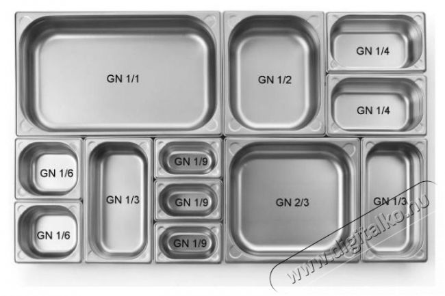 Hendi 806937 Kitchen Line GN 1/2 acélfedő, kivágás merőkanálhoz Konyhai termékek - Konyhai eszköz - Egyéb konyhai eszköz - 524918