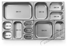 Hendi 806951 GN Kitchen Line GN 1/4 acélfedő, kivágás merőkanálhoz Konyhai termékek - Edény - Edény fedő - 527295