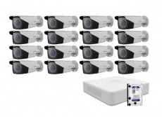 Hikvision 16 varifokális infrakamerás HDTVI megfigyelőrendszer szerr Háztartás / Otthon / Kültér - Biztonságtechnika - Biztonsági kamera - 332185