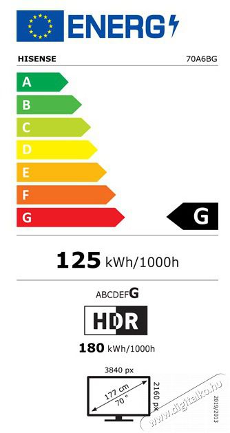Hisense 70" 70A6BG 4K UHD Smart LED TV Telev&iacute;zi&oacute;k - LED telev&iacute;zi&oacute; - UHD 4K felbont&aacute;s&uacute; - 457328