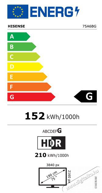 Hisense 75" 75A6BG 4K UHD Smart LED TV Telev&iacute;zi&oacute;k - LED telev&iacute;zi&oacute; - UHD 4K felbont&aacute;s&uacute; - 457329