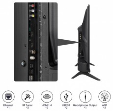 Hisense 40A4K televízió 101,6 cm (40) Full HD Smart TV Wi-Fi Fekete Televíziók - LED televízió - 1080p Full HD felbontású - 494568