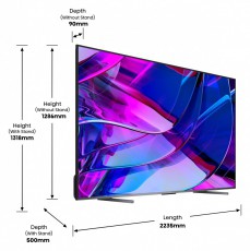 Hisense 100 colos 100U7KQ 4K UHD Smart Mini-LED ULED TV Televíziók - LED televízió - UHD 4K felbontású - 499554
