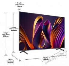 Hisense 65 65E7NQPRO 4K UHD Smart QLED TV Televíziók - LED televízió - UHD 4K felbontású - 501513