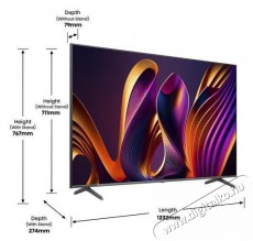 Hisense 75 75E7NQPRO 4K UHD Smart QLED TV Televíziók - LED televízió - UHD 4K felbontású - 501517