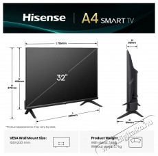 Hisense 32A4Q Televíziók - LED televízió - 720p HD Ready felbontású - 505873