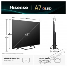 Hisense 43A7Q Televíziók - LED televízió - UHD 4K felbontású - 505876