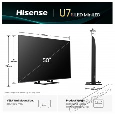 Hisense 50U7Q Televíziók - LED televízió - UHD 4K felbontású - 505845