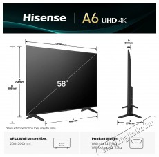 Hisense 58A6Q Televíziók - LED televízió - UHD 4K felbontású - 505843