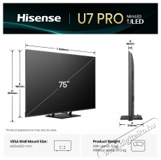 Hisense 75U7Q PRO Televíziók - LED televízió - UHD 4K felbontású - 505849