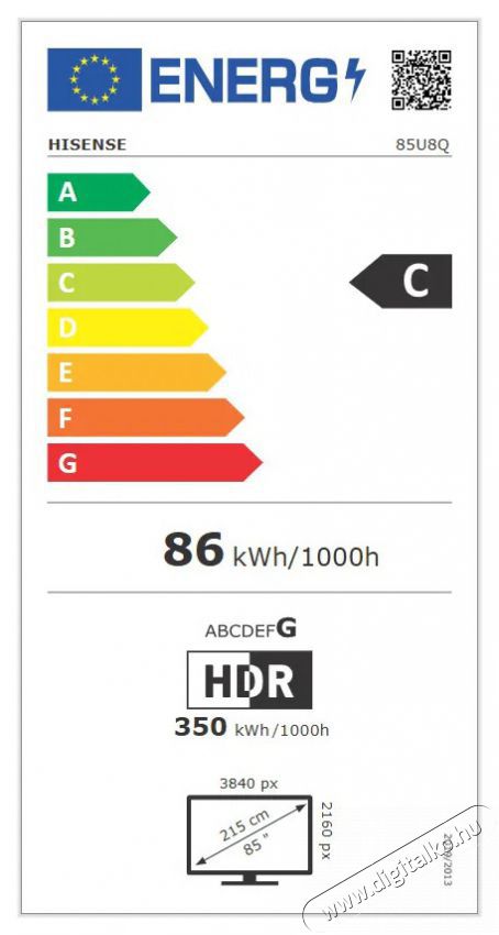 Hisense 85U8Q Telev&iacute;zi&oacute;k - LED telev&iacute;zi&oacute; - UHD 4K felbont&aacute;s&uacute; - 505869