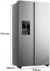 Hisense RS650N4AC2 Konyhai termékek - Hűtő, fagyasztó (szabadonálló) - Amerikai típusú Side By Side hűtő - 509292