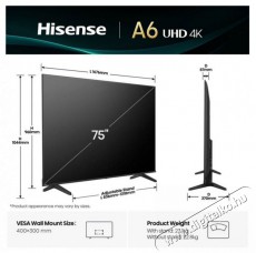 Hisense 75A6Q Televíziók - LED televízió - UHD 4K felbontású - 511968