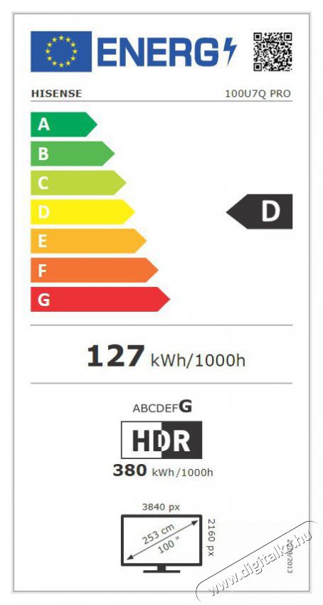 Hisense 100U7Q PRO Telev&iacute;zi&oacute;k - LED telev&iacute;zi&oacute; - UHD 4K felbont&aacute;s&uacute; - 511956