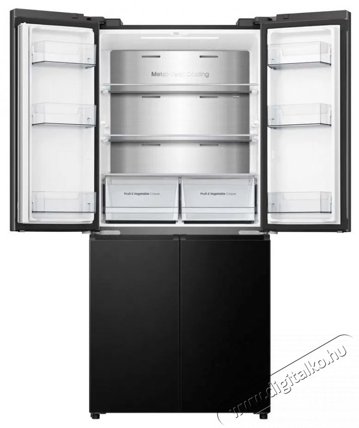 Hisense RQ5P470SAFD fekete, n&eacute;gyajt&oacute;s, Hűtő:304L, Fagyaszt&oacute;:179L, Total No frost hűtőszekr&eacute;ny Konyhai term&eacute;kek - Hűtő, fagyaszt&oacute; (szabadon&aacute;ll&oacute;) - Amerikai t&iacute;pus&uacute; Side By Side hűtő - 514004