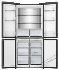 Hisense RQ5P470SAFD fekete, n&eacute;gyajt&oacute;s, Hűtő:304L, Fagyaszt&oacute;:179L, Total No frost hűtőszekr&eacute;ny Konyhai term&eacute;kek - Hűtő, fagyaszt&oacute; (szabadon&aacute;ll&oacute;) - Amerikai t&iacute;pus&uacute; Side By Side hűtő - 514004