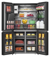 Hisense RQ760N4IFE fekete, n&eacute;gyajt&oacute;s, Hűtő:345L, Fagyaszt&oacute;:188L, Total No frost hűtőszekr&eacute;ny Konyhai term&eacute;kek - Hűtő, fagyaszt&oacute; (szabadon&aacute;ll&oacute;) - Szivart&aacute;rol&oacute; hűtőszekr&eacute;ny - 514000