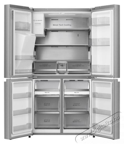 Hisense RQ760N4SASE sz&uuml;rke, n&eacute;gyajt&oacute;s, Hűtő:352L, Fagyaszt&oacute;:232L, Total No frost hűtőszekr&eacute;ny Konyhai term&eacute;kek - Hűtő, fagyaszt&oacute; (szabadon&aacute;ll&oacute;) - Amerikai t&iacute;pus&uacute; Side By Side hűtő - 514002