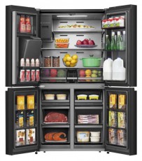 Hisense RQ760N4SBFE fekete, n&eacute;gyajt&oacute;s, Hűtő:352L, Fagyaszt&oacute;:232L, Total No frost hűtőszekr&eacute;ny Konyhai term&eacute;kek - Hűtő, fagyaszt&oacute; (szabadon&aacute;ll&oacute;) - Amerikai t&iacute;pus&uacute; Side By Side hűtő - 514001