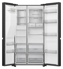 Hisense RS818N4TFE fekete, Side-by-Side, Hűtő:417L, Fagyaszt&oacute;:215L, Total No frost hűtőszekr&eacute;ny Konyhai term&eacute;kek - Hűtő, fagyaszt&oacute; (szabadon&aacute;ll&oacute;) - Amerikai t&iacute;pus&uacute; Side By Side hűtő - 514007