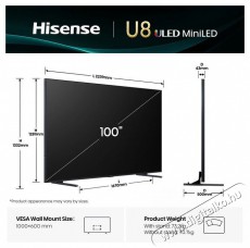 Hisense 100U8Q Televízió Televíziók - LED televízió - UHD 4K felbontású - 529520