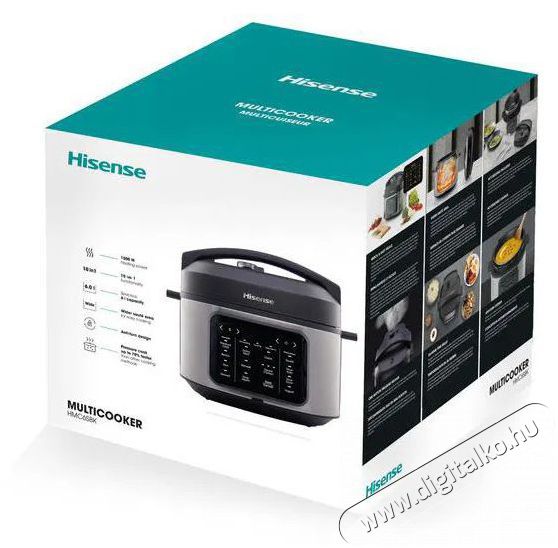 Hisense HMC6SBK multifunkci&oacute;s főzőed&eacute;ny Konyhai term&eacute;kek - Konyhai kisg&eacute;p (s&uuml;t&eacute;s / főz&eacute;s / hűt&eacute;s / &eacute;telk&eacute;sz&iacute;t&eacute;s) - L&eacute;gkever&eacute;ses főzőg&eacute;p / elektromos kukta / multifunkci&oacute;s s&uuml;tő - 530699