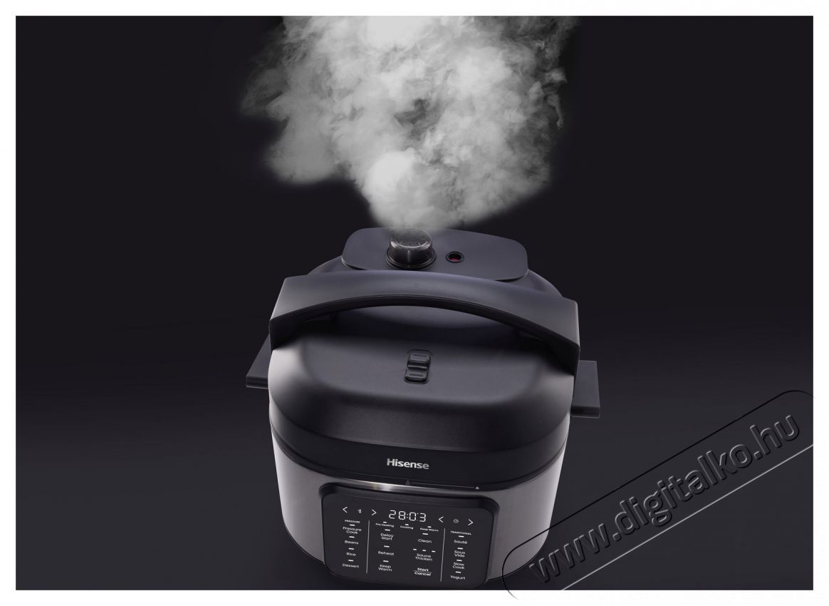 Hisense HMC6SBK multifunkci&oacute;s főzőed&eacute;ny Konyhai term&eacute;kek - Konyhai kisg&eacute;p (s&uuml;t&eacute;s / főz&eacute;s / hűt&eacute;s / &eacute;telk&eacute;sz&iacute;t&eacute;s) - L&eacute;gkever&eacute;ses főzőg&eacute;p / elektromos kukta / multifunkci&oacute;s s&uuml;tő - 530699