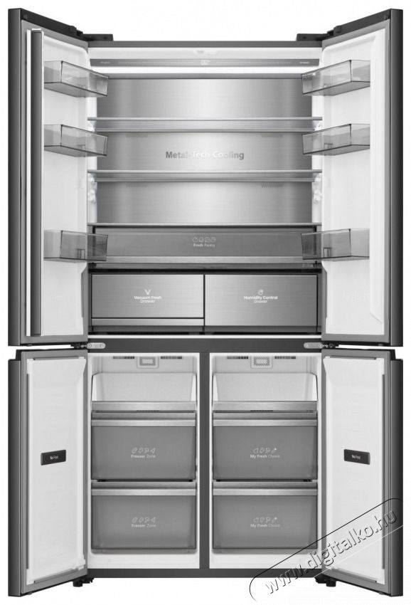 Hisense Hisense RQ768N4GBE Multidoor hűtő Konyhai term&eacute;kek - Hűtő, fagyaszt&oacute; (szabadon&aacute;ll&oacute;) - Amerikai t&iacute;pus&uacute; Side By Side hűtő - 532885