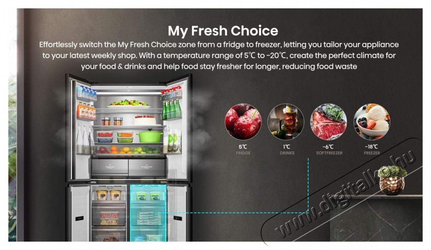 Hisense Hisense RQ768N4GBE Multidoor hűtő Konyhai term&eacute;kek - Hűtő, fagyaszt&oacute; (szabadon&aacute;ll&oacute;) - Amerikai t&iacute;pus&uacute; Side By Side hűtő - 532885