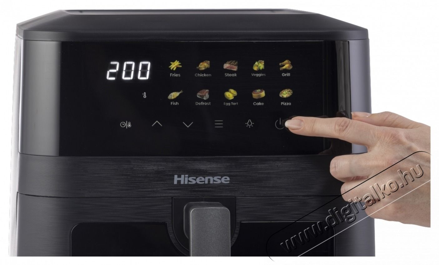 Hisense HAF2100DCD Air Fryer Konyhai term&eacute;kek - Konyhai kisg&eacute;p (s&uuml;t&eacute;s / főz&eacute;s / hűt&eacute;s / &eacute;telk&eacute;sz&iacute;t&eacute;s) - L&eacute;gkever&eacute;ses főzőg&eacute;p / elektromos kukta / multifunkci&oacute;s s&uuml;tő - 532915