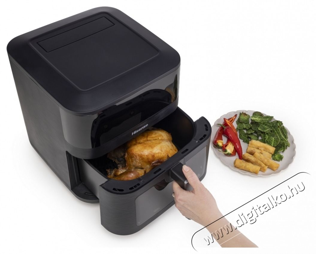 Hisense HAF2100DCD Air Fryer Konyhai term&eacute;kek - Konyhai kisg&eacute;p (s&uuml;t&eacute;s / főz&eacute;s / hűt&eacute;s / &eacute;telk&eacute;sz&iacute;t&eacute;s) - L&eacute;gkever&eacute;ses főzőg&eacute;p / elektromos kukta / multifunkci&oacute;s s&uuml;tő - 532915