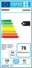 Hitachi 43HK6000 Ultra HD Smart LED televízió Televíziók - LED televízió - UHD 4K felbontású - 345219