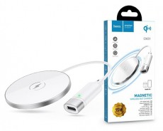 Hoco HOC0302 15W - CW31 Magnetic Wireless Fast Charger - fehér Qi vezeték nélküli töltő állomás Mobil / Kommunikáció / Smart - Powerbank / Külső akkumulátor és töltő - 394142